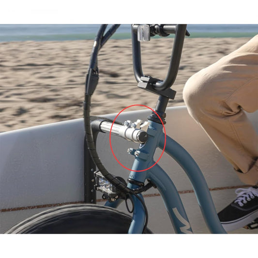 Moved By Bikes E-Bike Surf Rack Longboard Carrier, Negro, Para Tablas Hasta 12 Pies
