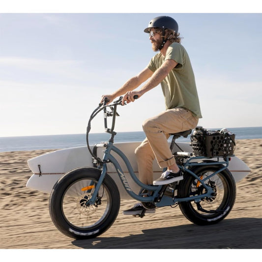 Moved By Bikes E-Bike Surf Rack Longboard Carrier, Negro, Para Tablas Hasta 12 Pies