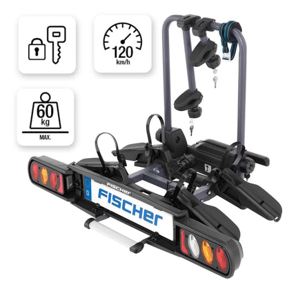 Fischer Proline EVO 126001 Portabicicletas de Bola para 2 Bicicletas o E-Bikes