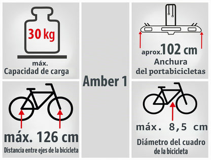Eufab 11559 Amber 1 - Portabicicletas para Bicicletas eléctricas