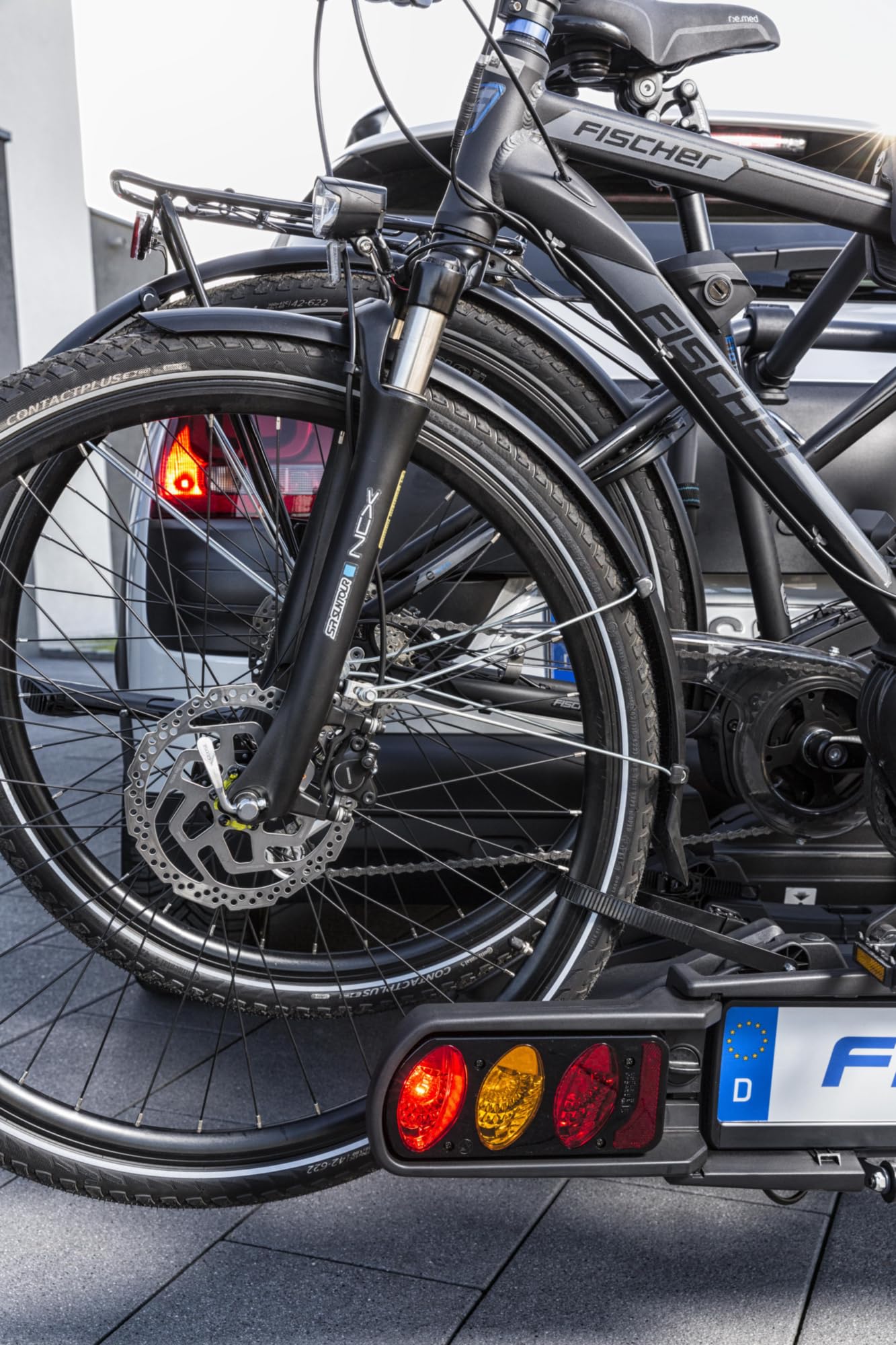 Fischer Proline EVO 126001 Portabicicletas de Bola para 2 Bicicletas o E-Bikes